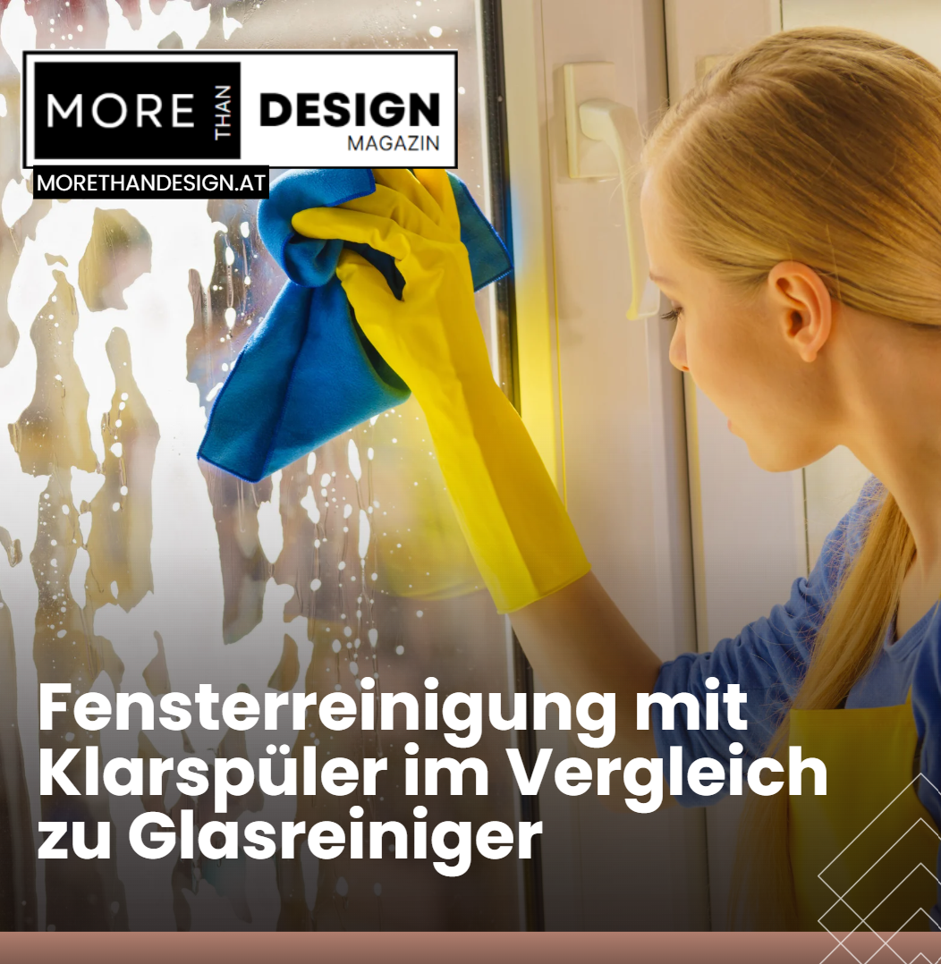 Fensterreinigung mit Klarspüler im Vergleich zu Glasreiniger