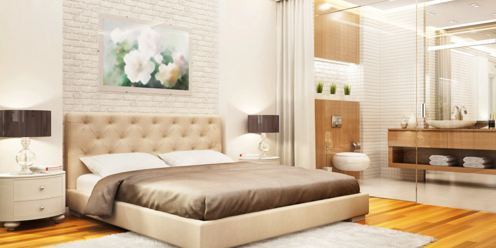 Farbpalette warm für Schlafzimmer