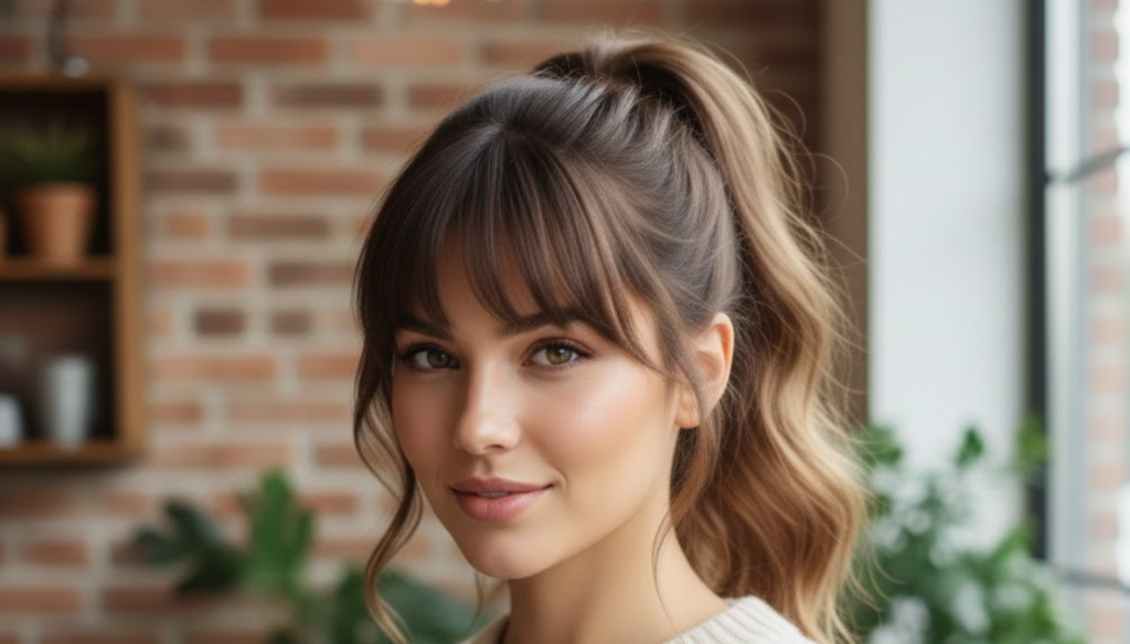 Leichter Pony für lange Haare die schönsten Schnitte und Frisuren