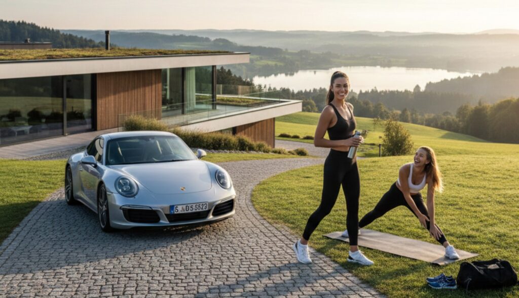 Olivia Bopp Zwischen Porsche Glamour und  Fitness-Routine 
