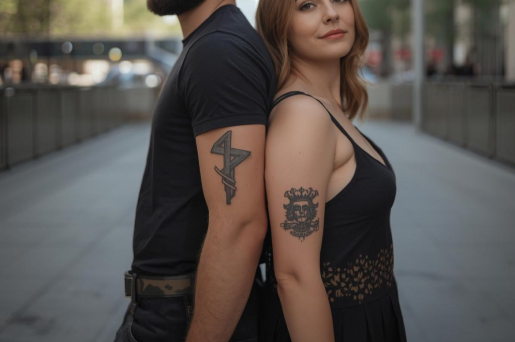 Partner Tattoo Mann und Frau