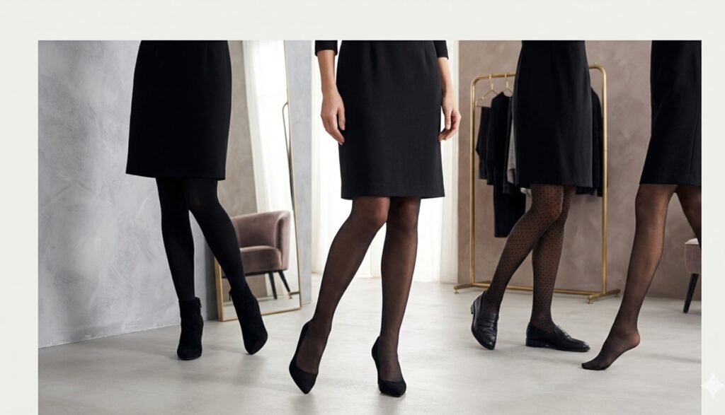 Welche Strumpfhose zum schwarzen Kleid die beste Wahl für Ihren Auftritt ist