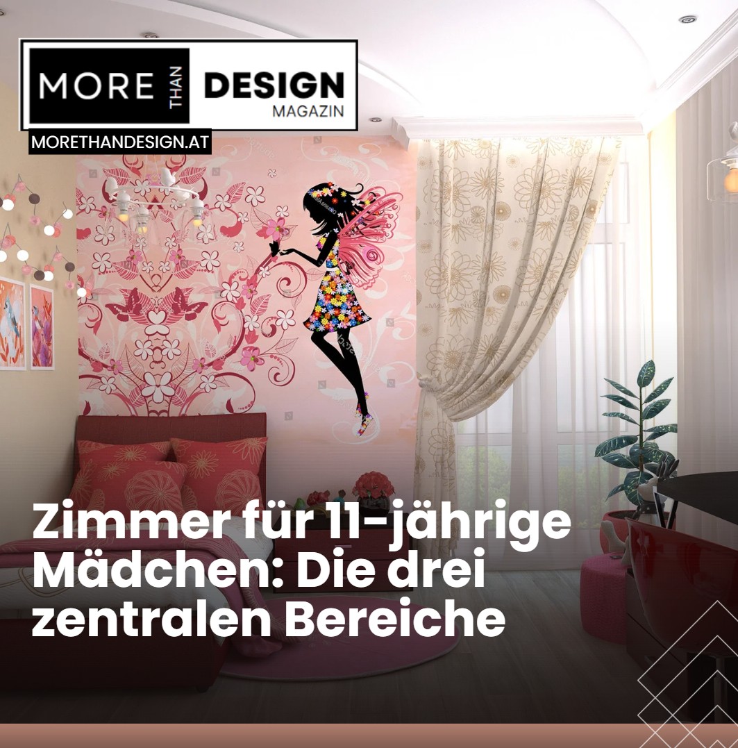 Zimmer für 11-jährige Mädchen Die drei zentralen Bereiche
