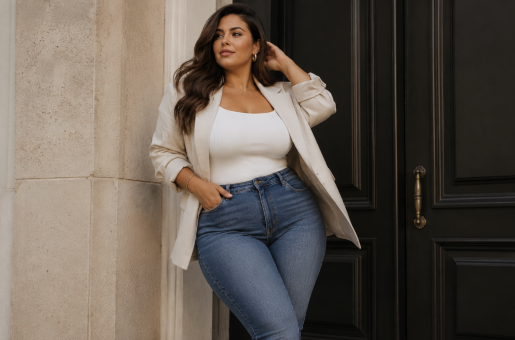 Jeans für breite Hüften
