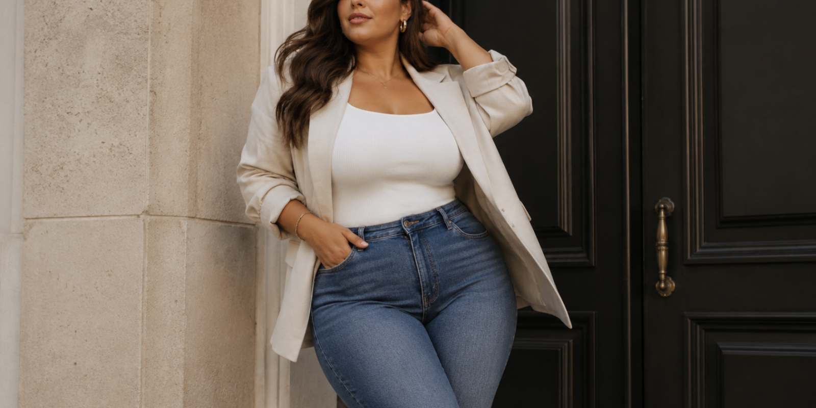 Jeans für breite Hüften