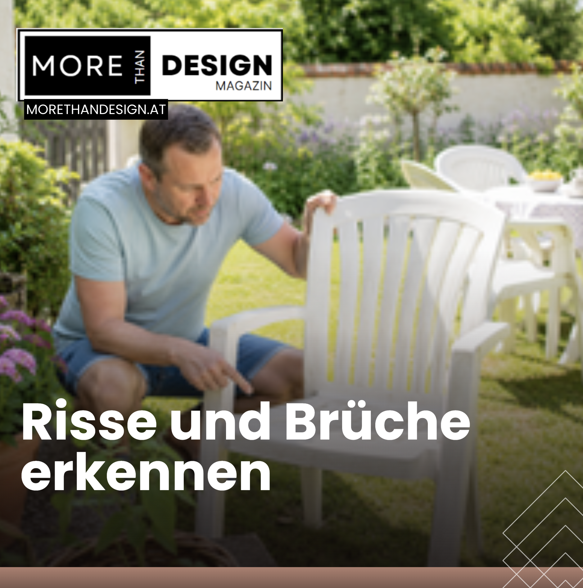 Strukturprüfung vor dem verwitterte Kunststoff-Gartenmöbel auffrischen: Risse und Brüche erkennen Strukturprüfung vor dem verwitterte Kunststoff-Gartenmöbel auffrischen: Risse und Brüche erkennen